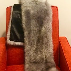 Faux Fur Gray Shawl